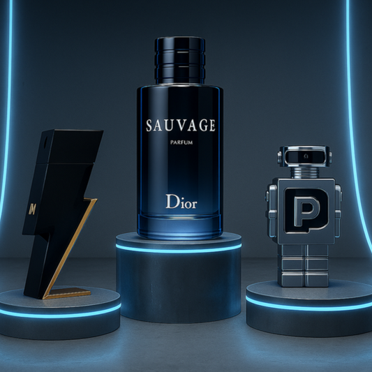 Combo "Homem de Impacto" - Sauvage Dior, Rabanne Phantom e Bad Boy Carolina Herrera ml